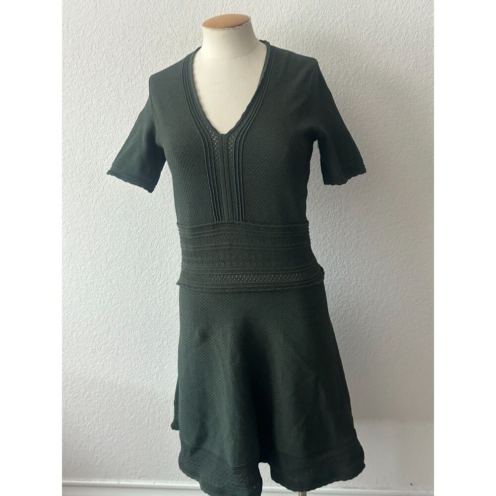 Sandro Paris Green Knit Dress